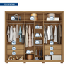 Guarda Roupa Casal Suburban Ripado 6 Portas 4 Gavetas e Pés Espresso Móveis - 6