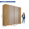 Guarda Roupa Casal Suburban Ripado 6 Portas 4 Gavetas e Pés Espresso Móveis - 4