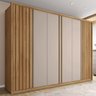 Guarda Roupa Casal Suburban Ripado 6 Portas 4 Gavetas e Pés Espresso Móveis - 1