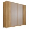 Guarda Roupa Casal Suburban Ripado 6 Portas 4 Gavetas e Pés Espresso Móveis - 10