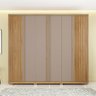 Guarda Roupa Casal Suburban Ripado 6 Portas 4 Gavetas e Pés Espresso Móveis - 2