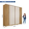 Guarda Roupa Casal Suburban Ripado 6 Portas 4 Gavetas e Pés Espresso Móveis - 5