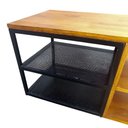 Ver imagem 2 de Rack Sapateira Multiuso Industrial com 2 Prateleiras de Ferro e 6 Nichos de Madeira