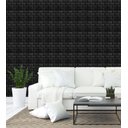 Ver imagem 3 de Kit 40 Placas PVC 3d Revestimento De Parede Tijolinho Preto Decorativo 25 cm