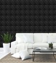 Ver imagem 3 de Kit 40 Placas PVC 3d Revestimento De Parede Tijolinho Preto Decorativo 25 cm