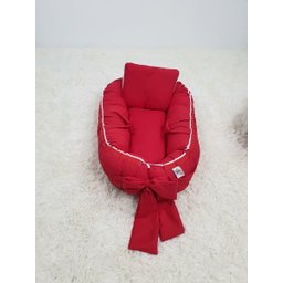 Ninho redutor berço travesseiro Luxo Slin Vermelho - 4 Ninho redutor berço travesseiro Luxo Slin Vermelho - 4