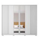 Ver imagem 3 de Guarda Roupa Casal Ripado com Espelho 6 Portas 4 Gavetas e Pés Suburban Espresso Móveis