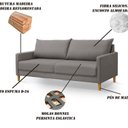 Ver imagem 5 de Sofá Fixo 2 Lugares para Sala Living 198cm Capadocia Cinza Escuro