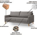 Ver imagem 5 de Sofá Fixo 2 Lugares para Sala Living 198cm Capadocia Cinza Escuro
