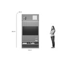 Ver imagem 3 de Rack Bancada C/ Painel P/ Tv até 60 Pol Modular 1.4 Ripado 2 Portas 1 Prat. 141x250cm Tauari/gris