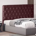 Ver imagem 2 de Cabeceira de Cama Box Bella King 195 Cm Suede Botão Cristal Vinho Bordo Eli Móveis e Decoração