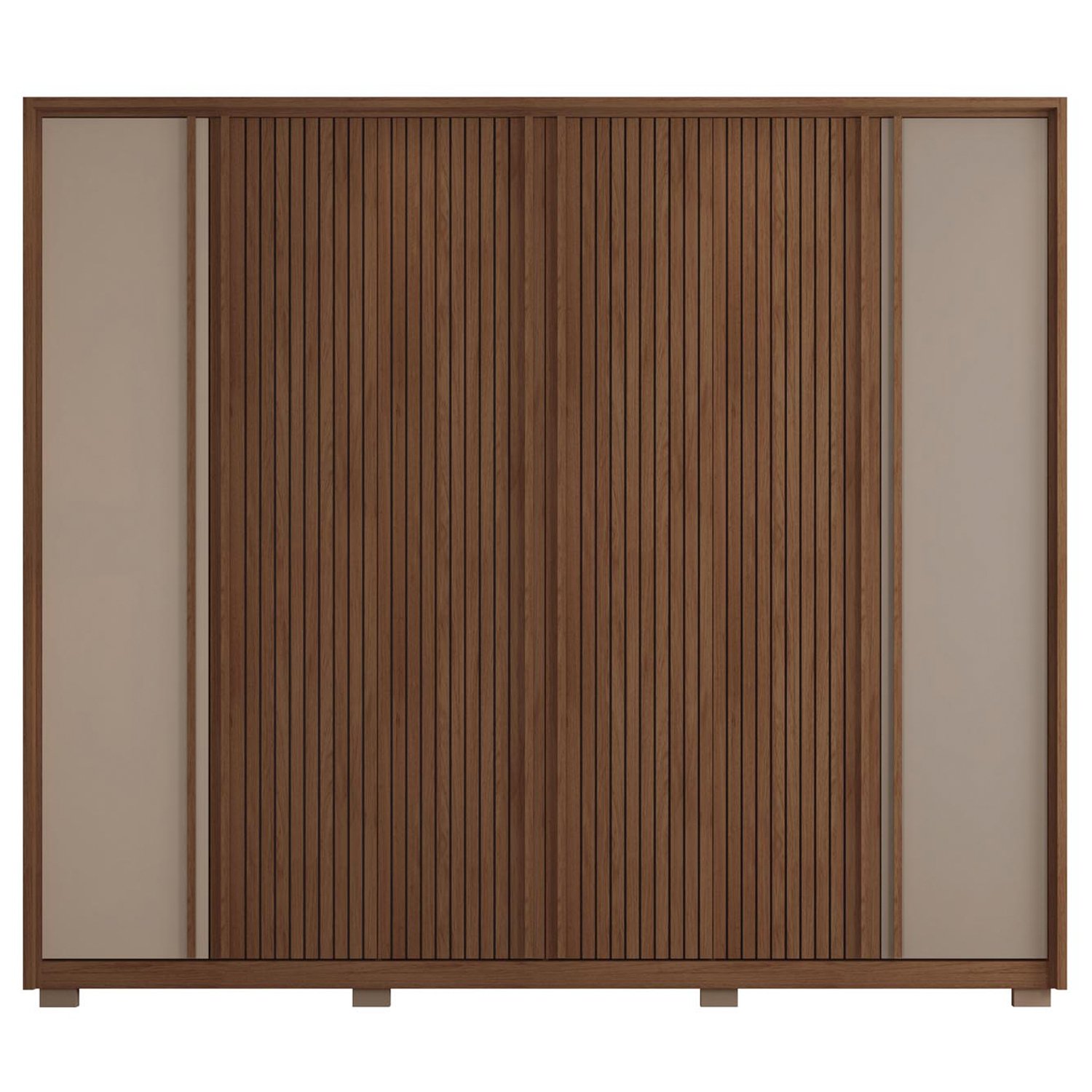 Guarda Roupa 6 Portas 4 Gavetas Suburban Ripado Espresso Móveis - 8