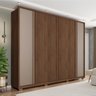 Guarda Roupa 6 Portas 4 Gavetas Suburban Ripado Espresso Móveis - 2