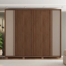 Guarda Roupa 6 Portas 4 Gavetas Suburban Ripado Espresso Móveis - 1