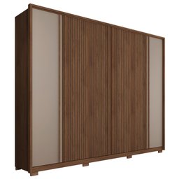 Guarda Roupa 6 Portas 4 Gavetas Suburban Ripado Espresso Móveis - 3