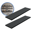 Ver imagem 2 de Kit 2 Prateleira Preta 60X15 + Suporte Flutuante Mdf Organizadora Decoração Cozinha Banheiro Sala
