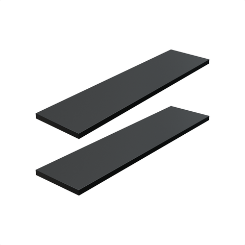 Kit 2 Prateleira Preta 60X15 + Suporte Flutuante Mdf  Organizadora Decoração Cozinha Banheiro Sala