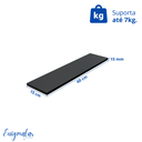 Ver imagem 4 de Kit 2 Prateleira Preta 60X15 + Suporte Flutuante Mdf Organizadora Decoração Cozinha Banheiro Sala