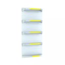 Ver imagem 1 de Kit 5 Bandejas para Gondola Canto 202 Fit 40/60 Branco Pe Amarelo