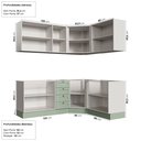 Ver imagem 4 de Cozinha Modulada 6 Peças sem Tampo 3 Aéreos e 3 Balcões Arizona CabeCasa MadeiraOriginals