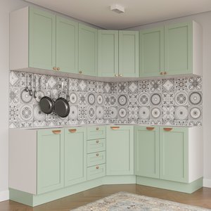Cozinha Modulada 6 Peças sem Tampo 3 Aéreos e 3 Balcões Arizona CabeCasa MadeiraMadeira