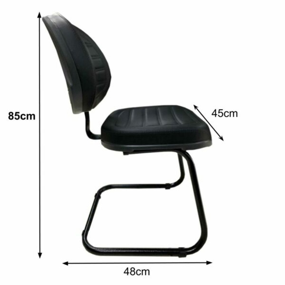 Kit de Cadeiras Presidente Baixa Costurada Giratória Braço Corsa + Cadeira Executiva Costurada Fixa - 5