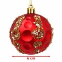 Ver imagem 6 de Bola Vermelha Decoração Árvore Natal Enfeite 6cm Kit 24PÇS