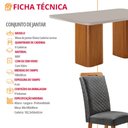 Ver imagem 3 de Mesa de Jantar Eloise 180cm Tampo MDF Vidro Canto Copo com 6 Cadeiras Lorena Moderna Mobília