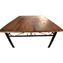 Ver imagem 5 de Mesa de Jantar Artesanal Ferro e Madeira 4 Lugares Quadrada Tamanho 80x80cm