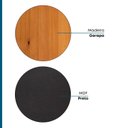 Ver mais imagens de Armário Aéreo 120cm 3 Portas Madeira Maciça/MDF Island Preto/Garapa