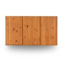 Ver imagem 3 de Armário Aéreo 120cm 3 Portas Madeira Maciça/MDF Island Preto/Garapa