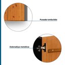 Ver imagem 7 de Armário Aéreo 120cm 3 Portas Madeira Maciça/MDF Island Preto/Garapa