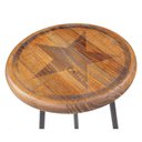 Ver imagem 2 de Banqueta Alta Tampa com Impressão Rustic Brown Base Grafite 75cm - 40712