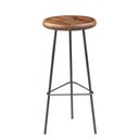 Ver imagem 1 de Banqueta Alta Tampa com Impressão Rustic Brown Base Grafite 75cm - 40712