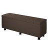Baú Sapateira Estofada Casal Queen Size 160 Cm Venus Corino Skybox Marrom - 5