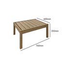 Ver imagem 5 de Conjunto para Jardim de Madeira 100% Eucalipto 3 Peças Envelhecida Vegas Marrom/Cera