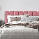 Ver imagem 1 de Cabeceira Nuvem Rosa Modular Estofada Para Cama Box Casal - 7 módulos