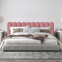 Ver imagem 3 de Cabeceira Nuvem Rosa Modular Estofada Para Cama Box Casal - 7 módulos