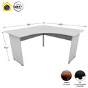 Ver imagem 3 de Mesa Escrivaninha em L 135cm X 60cm Pés Painel F5 Office