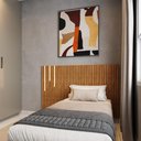 Ver imagem 3 de Cabeceira para Cama Solteiro Ripada Quarto Manila com Led Nature