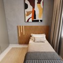 Ver imagem 2 de Cabeceira para Cama Solteiro Ripada Quarto Manila com Led Nature