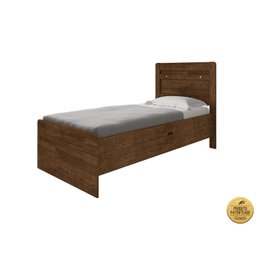 Cama Solteiro Reforçada com Baú Interno Larissa Mdf/mdp Malbec - 4