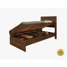 Cama Solteiro Reforçada com Baú Interno Larissa Mdf/mdp Malbec - 5