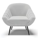 Ver imagem 4 de Kit 01 Namoradeira 02 Lugares e 02 Poltronas Giovana Suede Pés Palito De Ferro - D’Rossi - Cinza