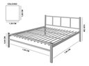 Ver imagem 2 de Cama de Casal 1,40 Int. de Tubolar/aço Alojamentos.:cama Casal/cinza