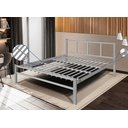 Ver imagem 1 de Cama de Casal 1,40 Int. de Tubolar/aço Alojamentos.:cama Casal/cinza