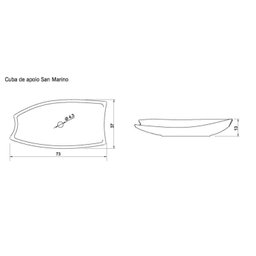 Cuba de Apoio San Marino Travertino Japi - 3