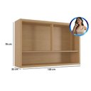 Ver imagem 4 de Armário de Cozinha Modulado Condessa C/ 2 Portas Basculantes 120cm Carvalho/greice - Nesher