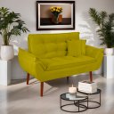 Ver imagem 3 de Kit 01 Namoradeira Opala + 02 Puff Redondo + 02 Almofadas Suede