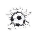 Ver imagem 1 de Adesivo Parede Bola Futebol Efeito 3d Quebrando Parede